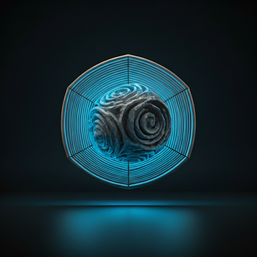 Apstraktni 3D geometrijski oblik koji lebdi u tamnom prostoru